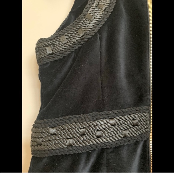 NWOT Balmain x H&M Black Velvet Rope Cocktail Dress Mini - Picture 9 of 11
